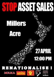 Nelson stop asset sales day of action poster April 2013