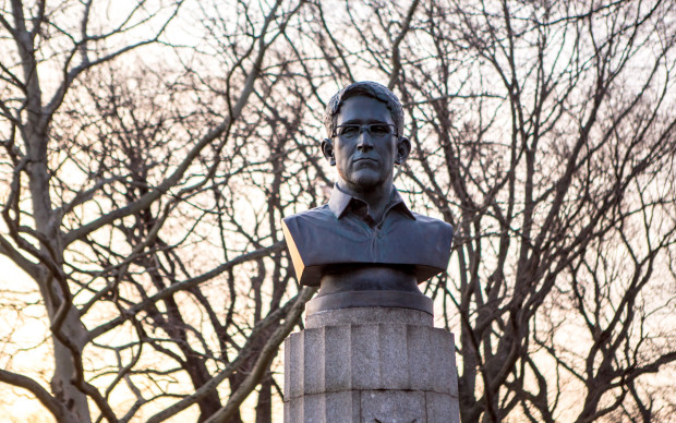 Edward Snowden bust