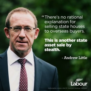 Andrew Little state housing sale