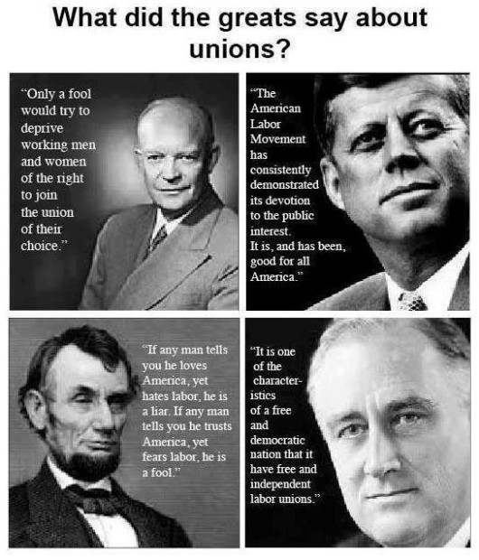 American presidents on labor unions