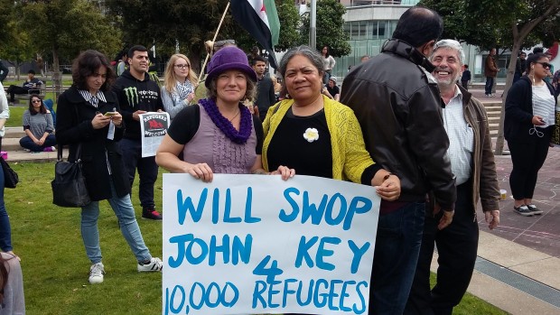 Christine Fala swap John Key 10,000 refugees