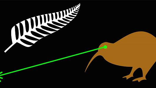 Kiwi laser eyes flag