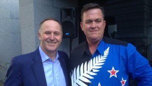 John Key with the runner-up for the 2016 Dick Of The Year, Sean Plunket