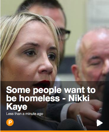 nikki kaye want to be homeless
