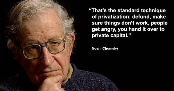 Noam Chomsky privatisation